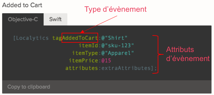 Exemples de code de tagage Localytics added to cart-2