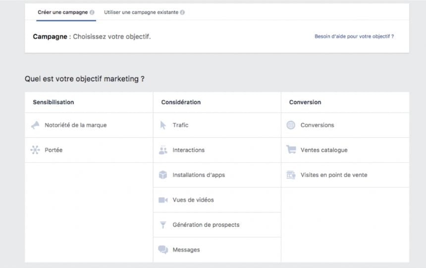 Facebook Objectifs