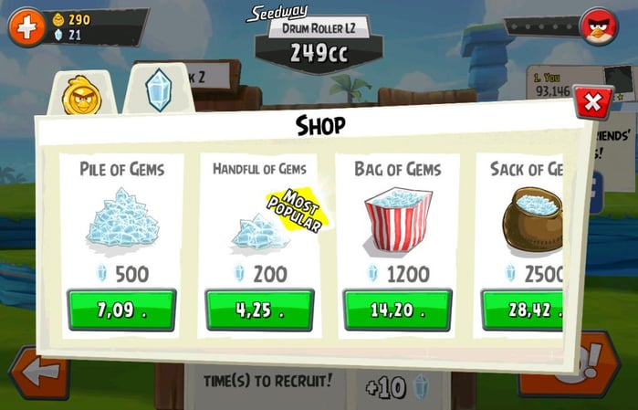 In App Purchase Angry Birds