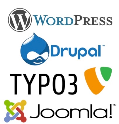 Logo wordpress drupal typo3 joomla