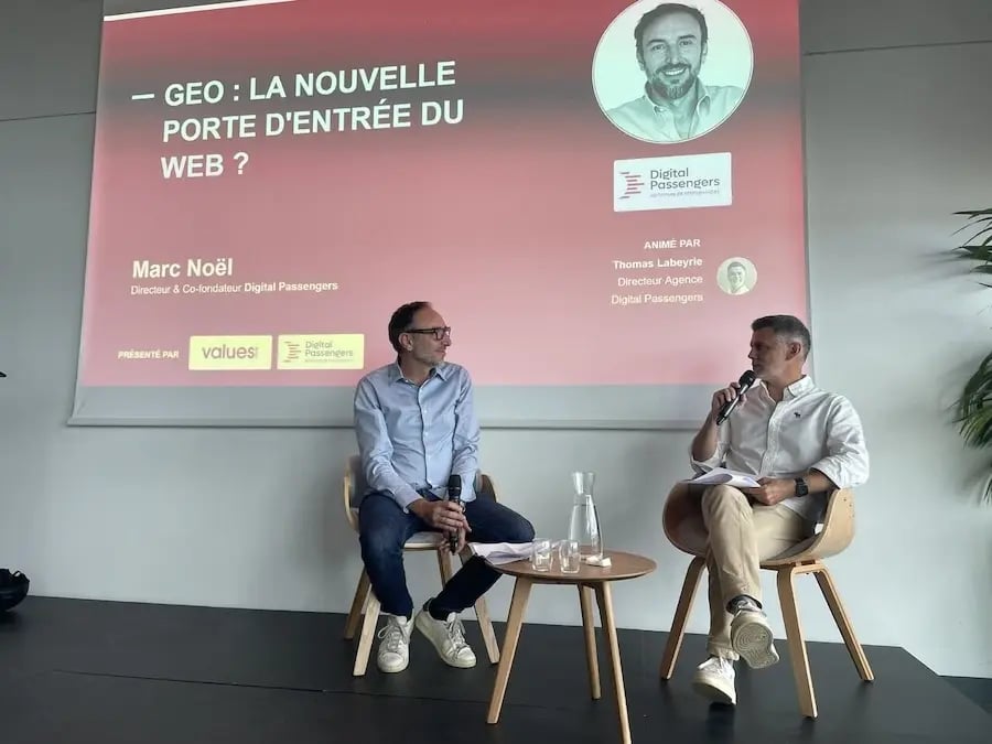 Présentation de la conférence GEO : La nouvelle porte d'entrée du web, par Marc Noël